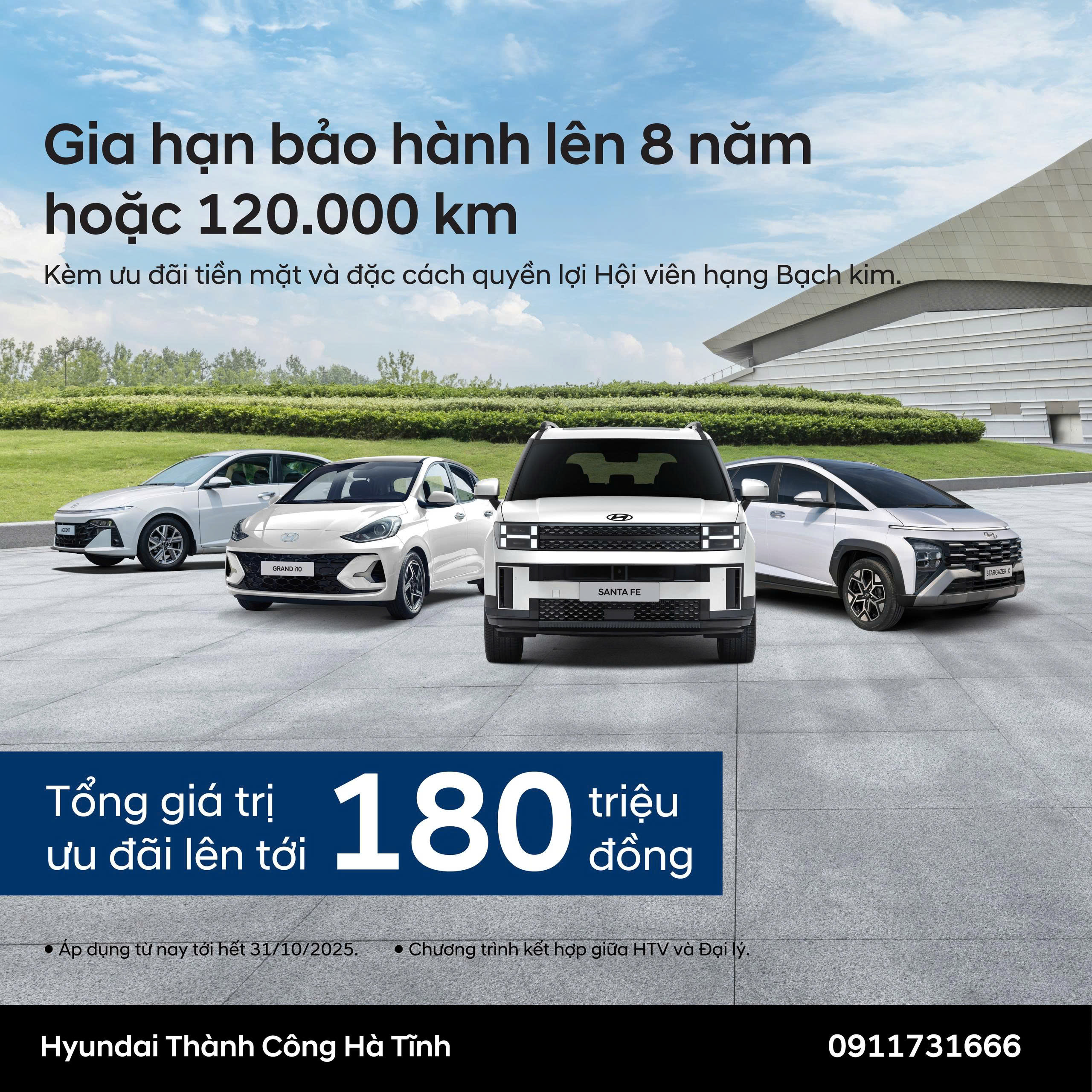 HYUNDAI ƯU ĐÃI BẢO HÀNH 8 NĂM CÙNG HỖ TRỢ TÀI CHÍNH LÊN ĐẾN 200 TRIỆU ĐỒNG